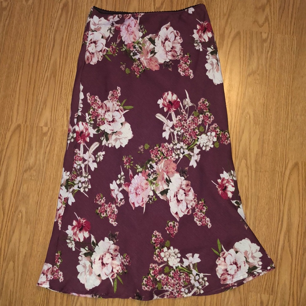 Long floral skirt